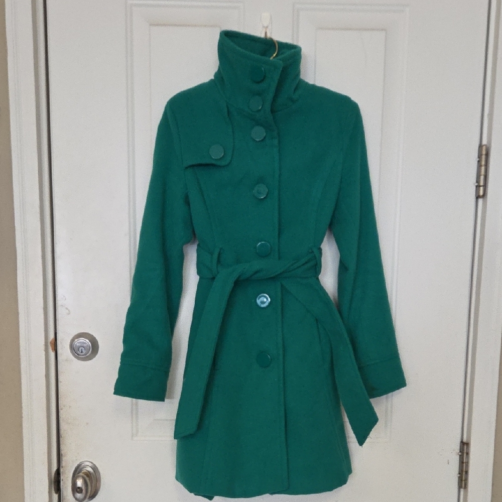Stylish Green Belted Coat